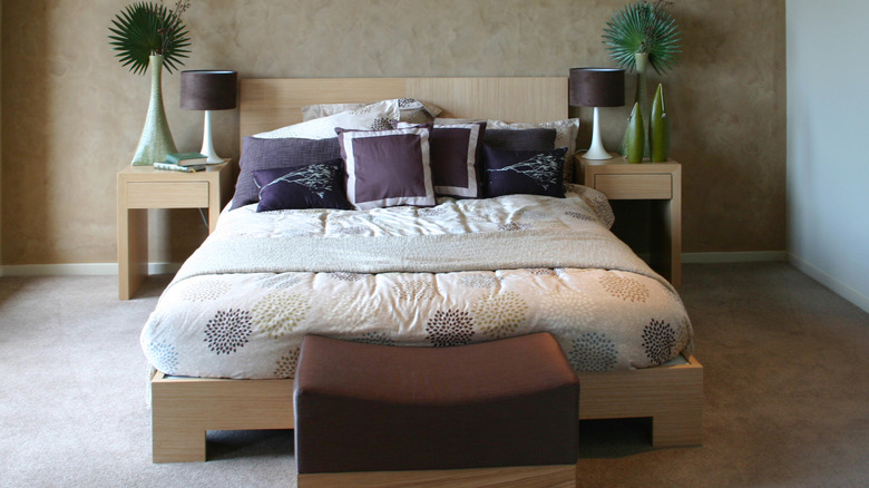 bed positioned with feng shui