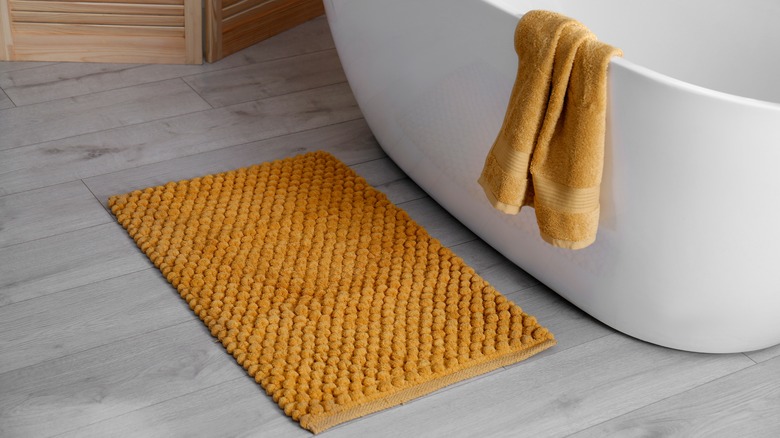 bathroom with mat