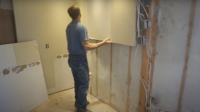 drywall being removed