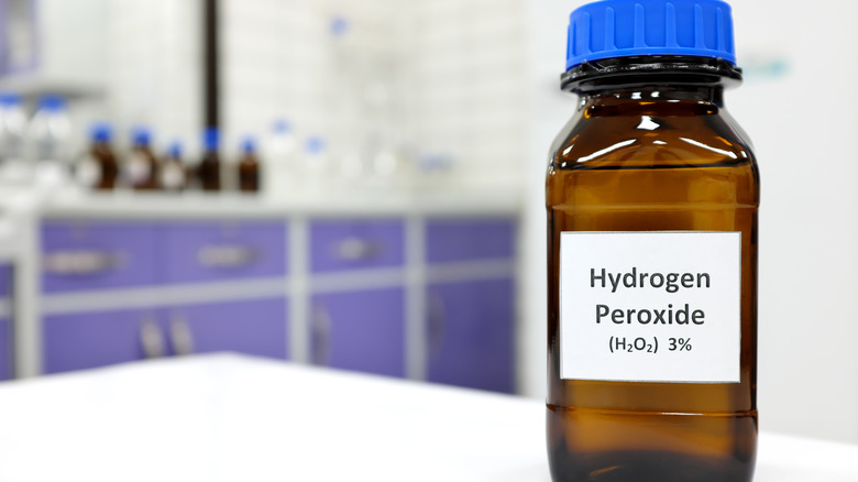 bottle of hydrogen peroxide