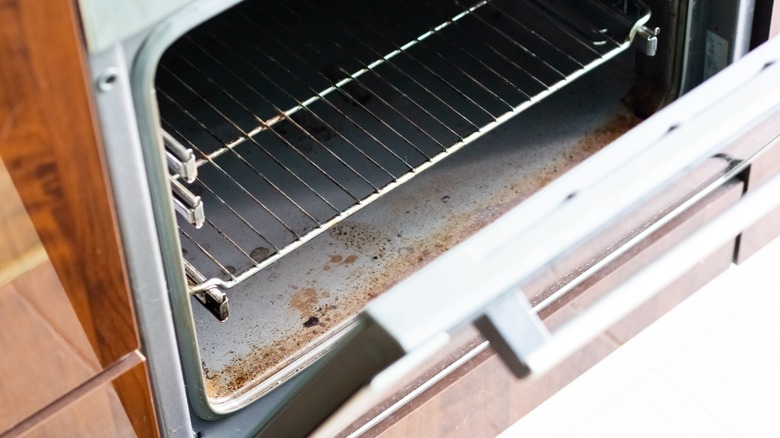 Rust on stainless steel oven