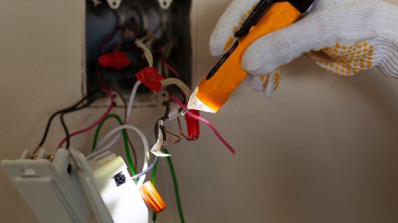 Testing switch wires for voltage