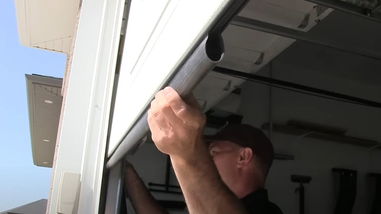 installing garage door  bottom seal