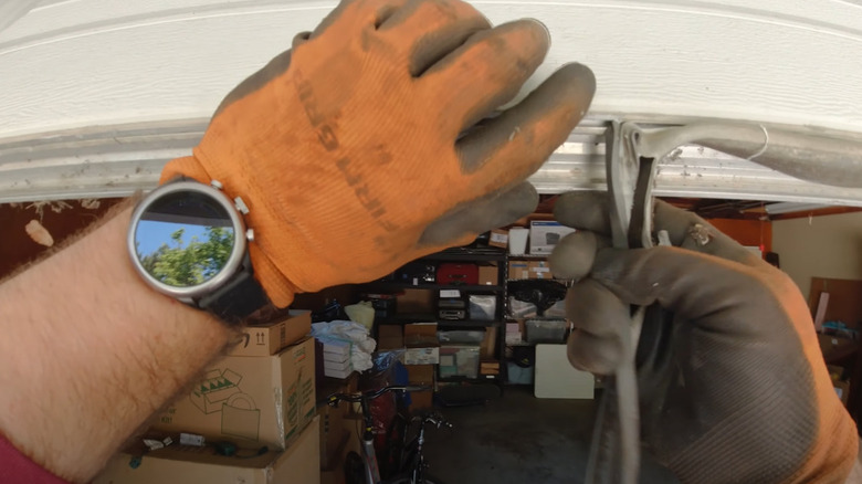 removing old garage door seal