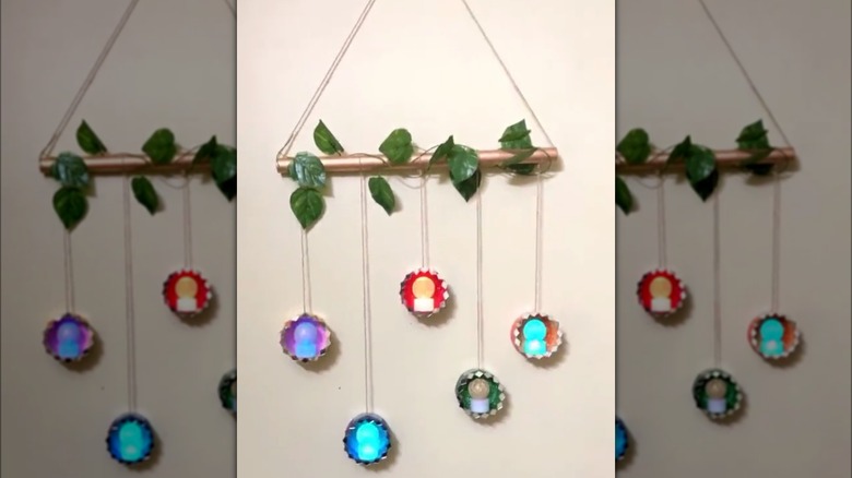 colorful hanging lights on wall