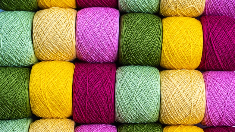 skeins of thin yarn