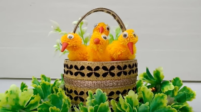 chicks in basket craft