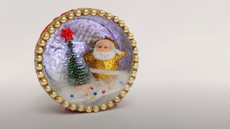 santa snow globe ornament