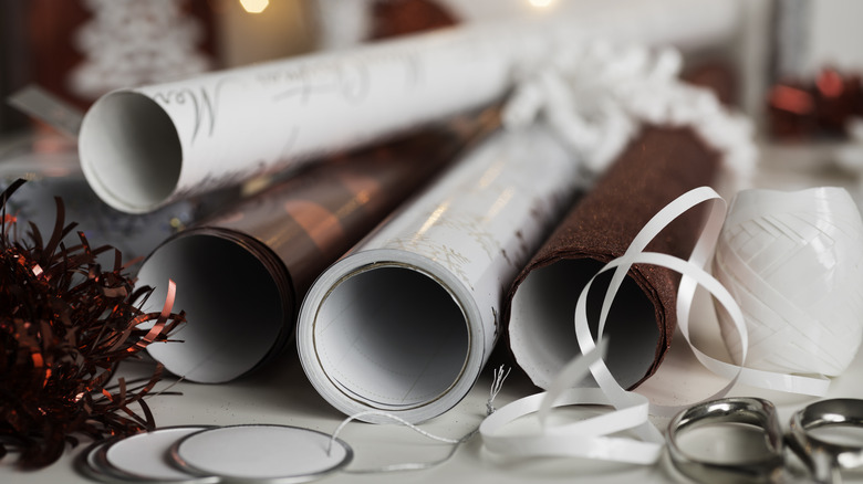 red and white wrapping paper