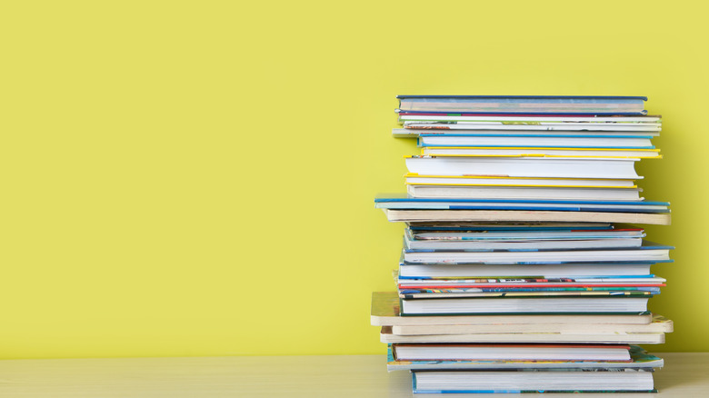 stack of picture books