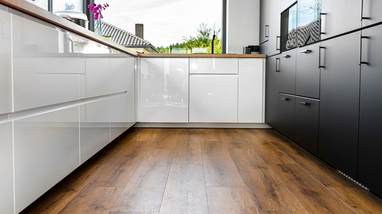 Vinyl flooring in kitchen