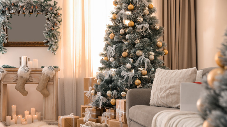 festive Christmas living room