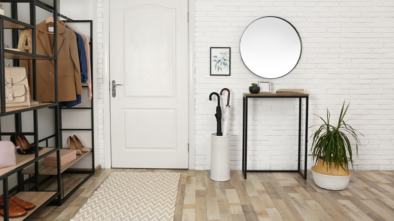 organized entryway in modern apartment