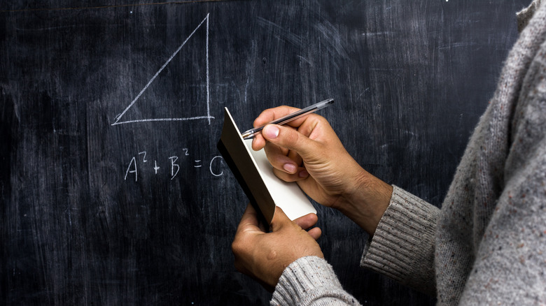 pythagorean theorem on blackboard