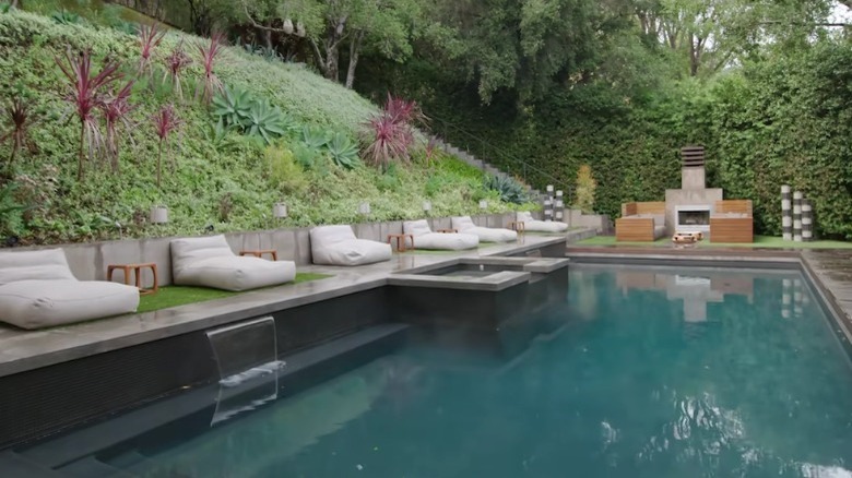 Chelsea Handler backyard pool