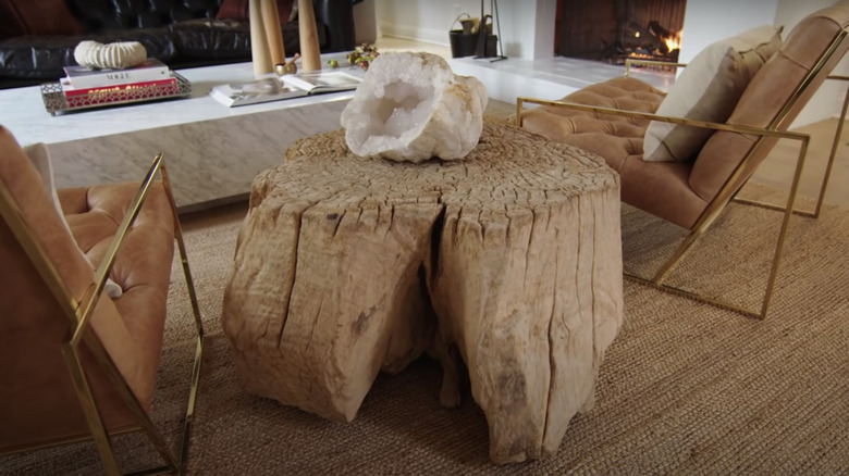 Vintage stump side table