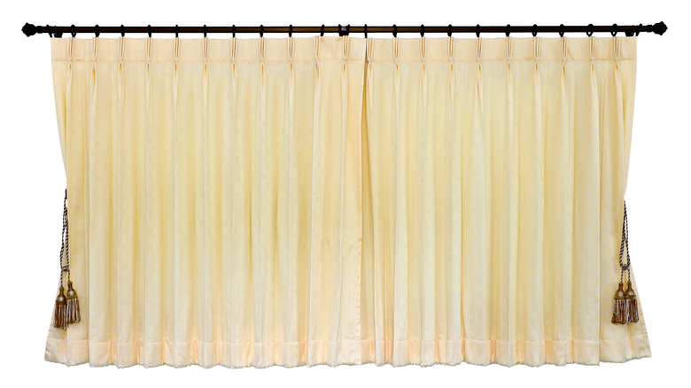 Isolated curtains in white background