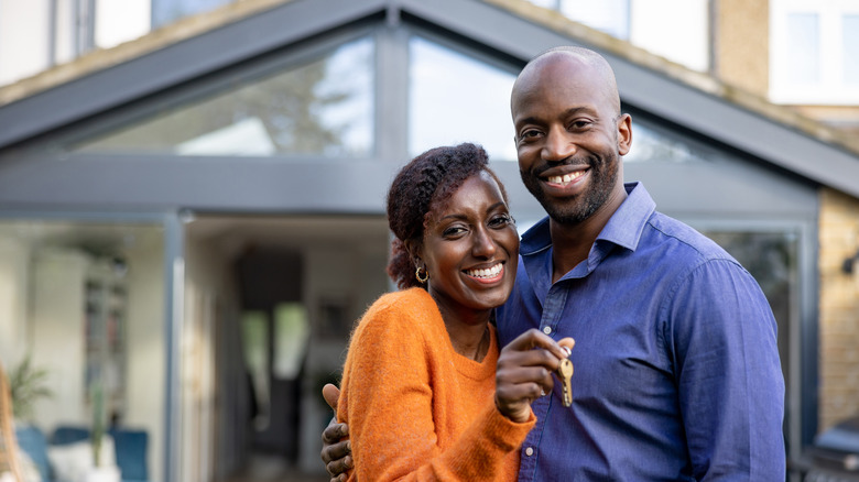 Couple buying a home