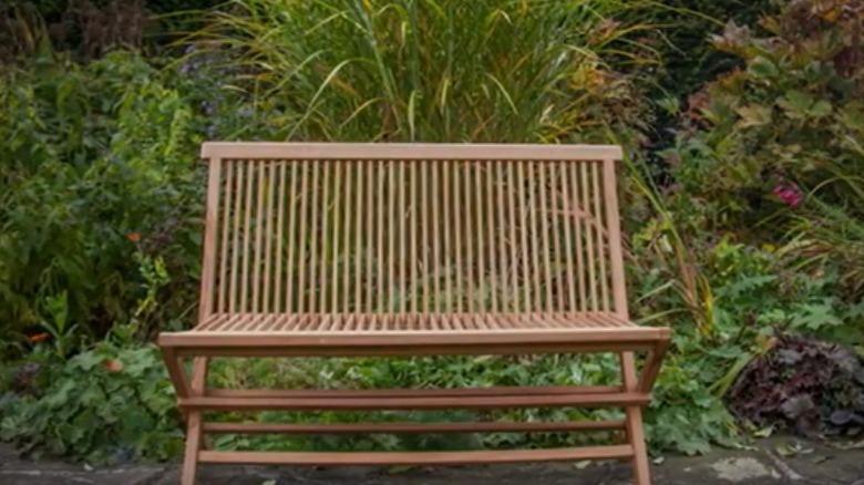 foldable wooden garden bench