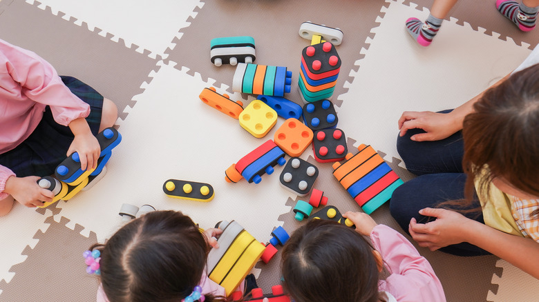 kids play area with toys