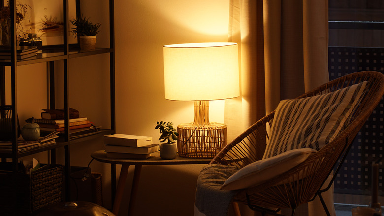 Cozy bedroom reading corner