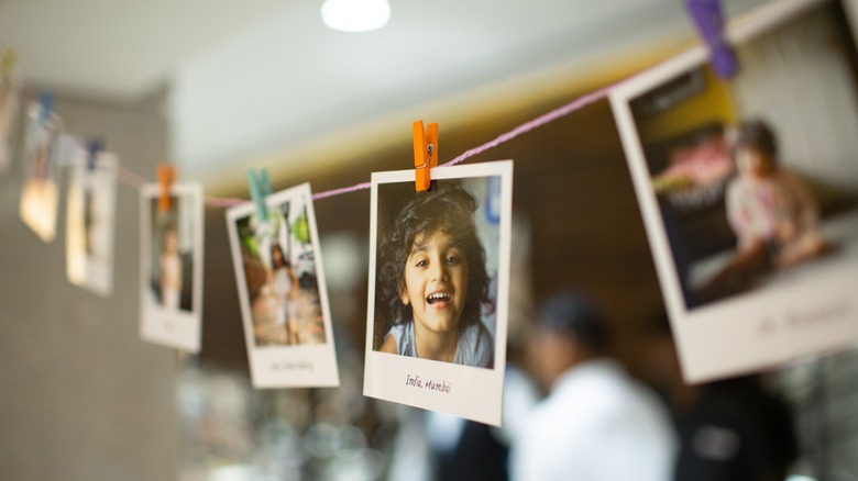 Family photos hanging decor