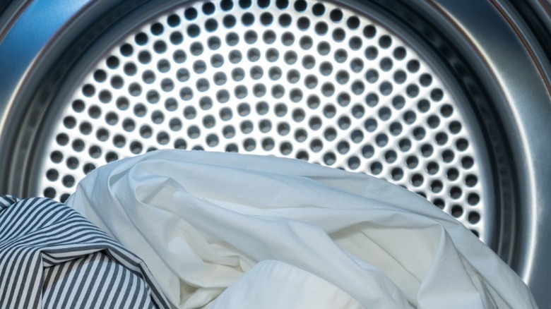 clothes in dryer