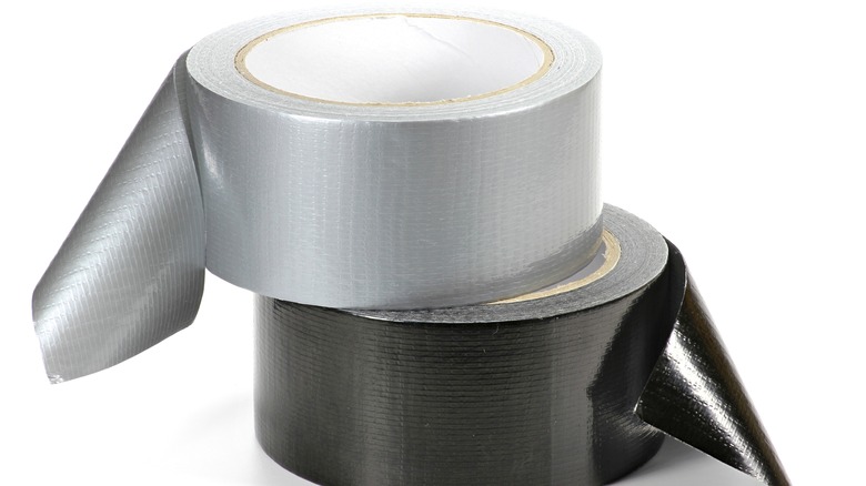 Duct tapes on white background