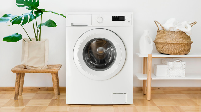 Washing machine in laundry room