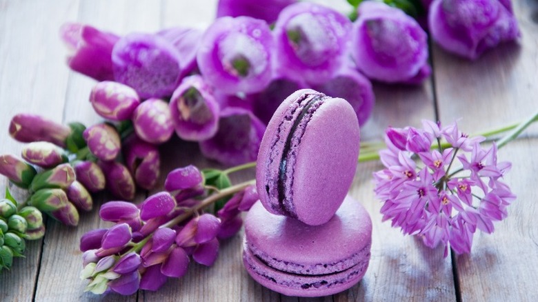 foxgloves with macaroons