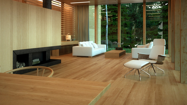 Wide plank flooring