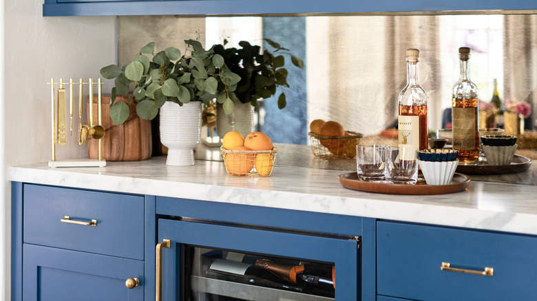 Home bar with wine fridge