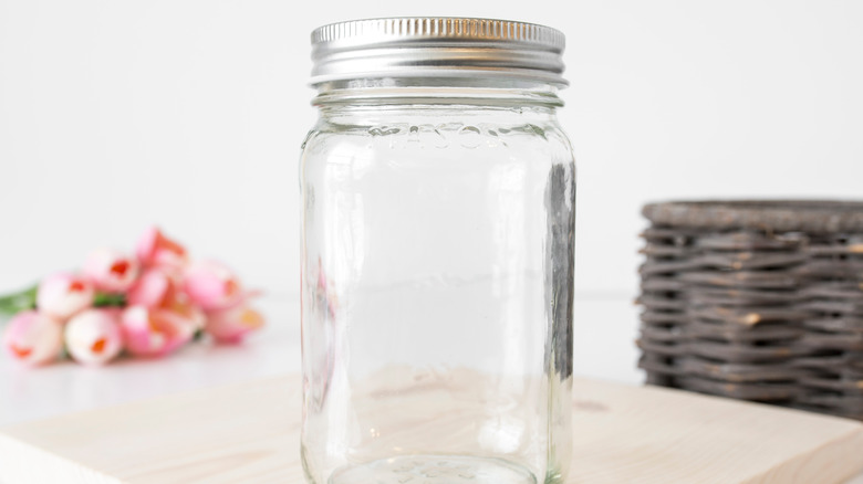 empty mason jar