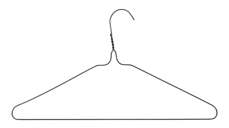 Wire coat hanger