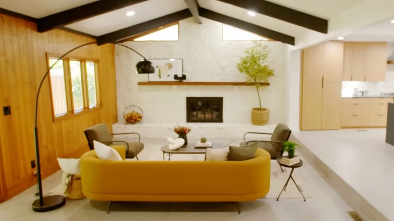 Family room with mid-century details
