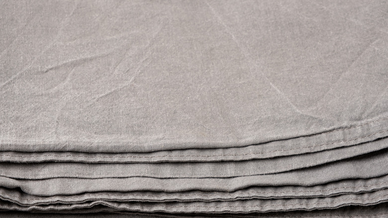 stack of linen pillowcases 