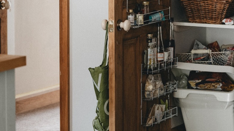 Caddy hanging inside pantry door