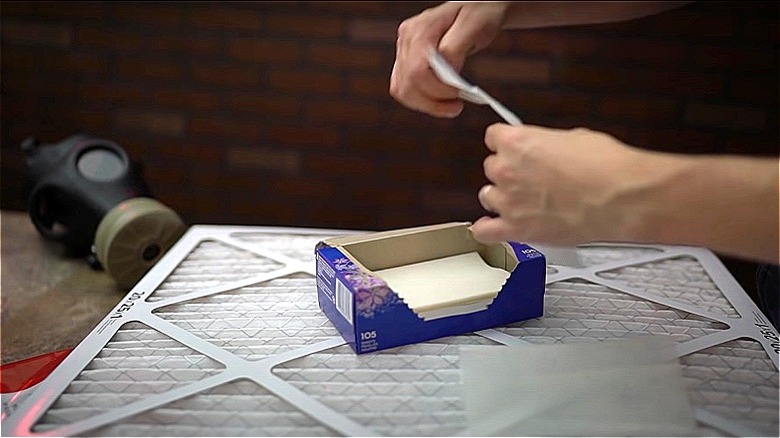 dryer sheets in air filter