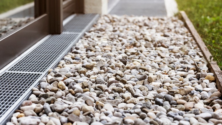 French drain along a home's perimeter