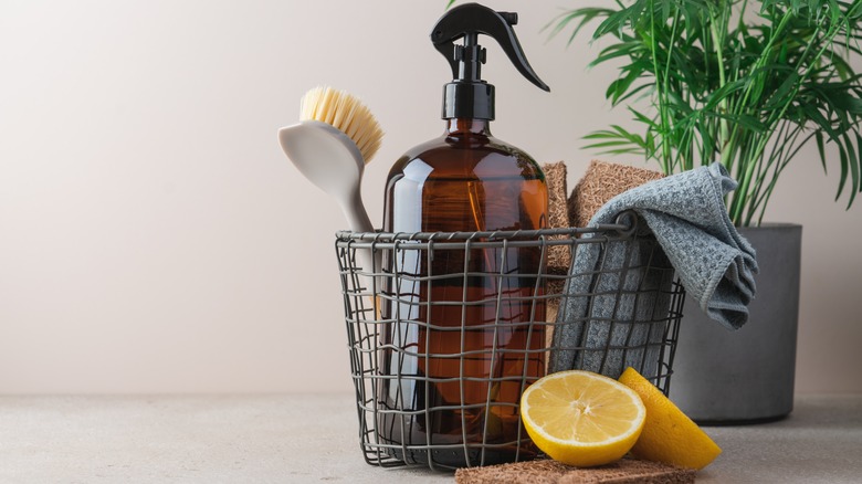 ingredients for hydrogen peroxide and lemon juice cleaner