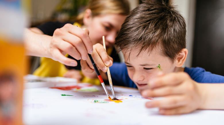 child painting