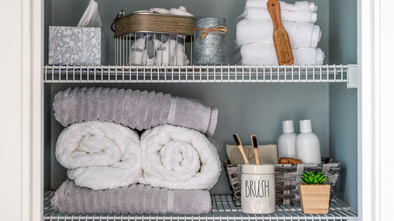 bathroom shelves