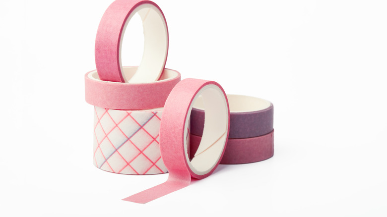 pink rolls of washi tape