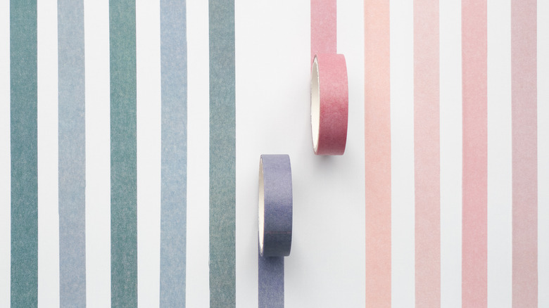 Long strips of washi tape