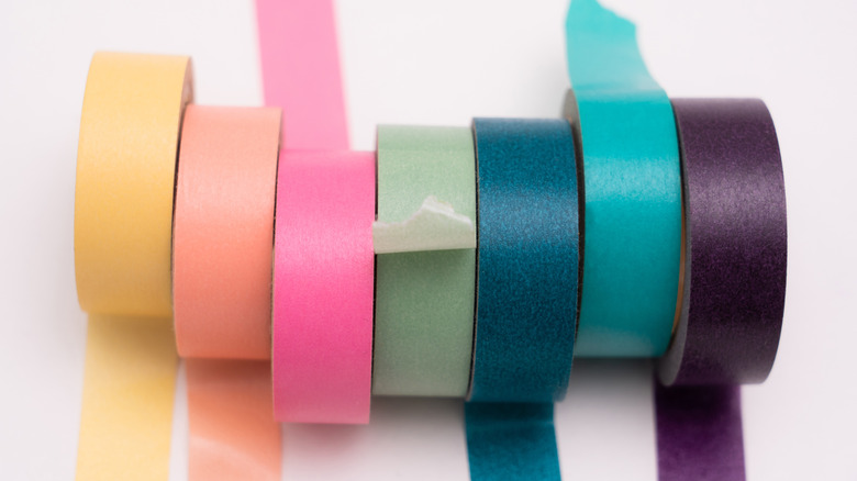 colorful rolls of washi tape
