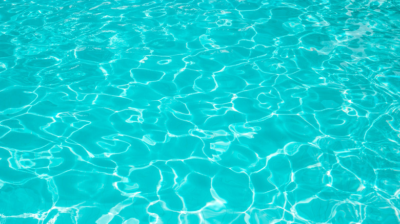 clear, blue pool water