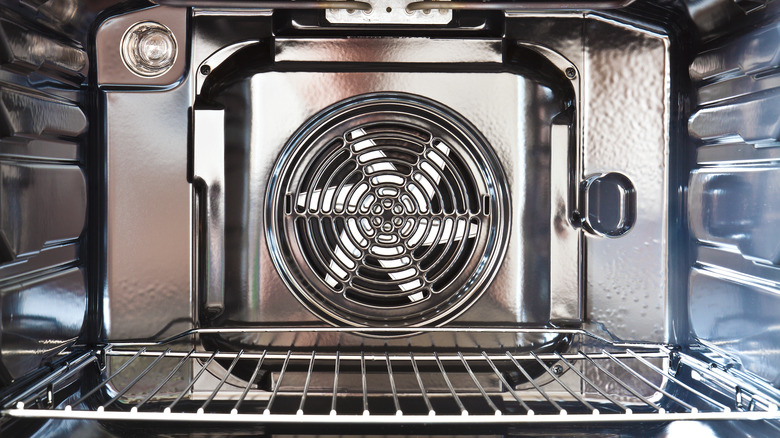 A spotless oven interior