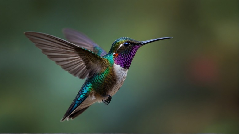 Close-up of hummingbird flying