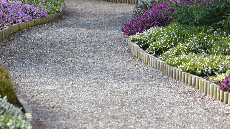 Gravel garden with edges