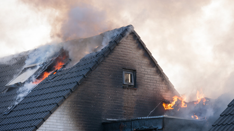 Fire in home's attic